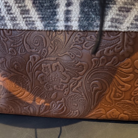 Myra Bag with Cream and Brown Pattern
